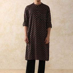 Moara Floral Printed Straight Pure Cotton Kurta with Trousers-image-92