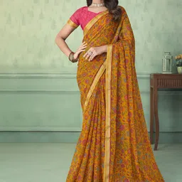 THE FASHION ATTIRE Floral Printed Patola Saree-picture-32