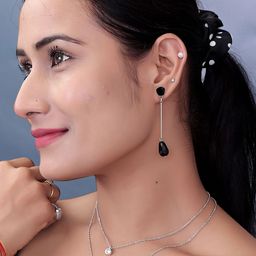 JIYANSHI FASHION Set Of 6 Gold-Plated Artificial Stones studded Contemporary Studs-52
