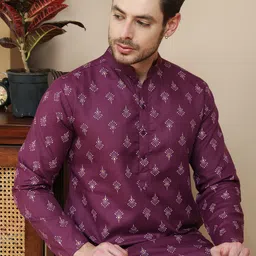 Anouk Rustic Floral Printed Mandarin Collar Straight Kurta-picture-38