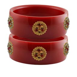Vidhya Kangan Women Red Bangle-image-77