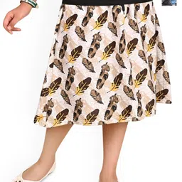 BAESD Girls Pack Of 2 Printed Knee-Length Skirts-picture-39