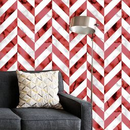 ArtzFolio Printed UV-Resistant Anti-Bacterial Herringbone Diagonal Style Peel & Stick Wallpaper-image-43