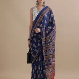 Jaipur Kurti Women Paisley Pure Cotton Saree-picture-30