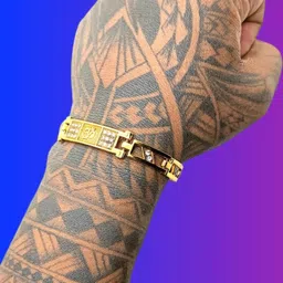 Dynamic Retail Global Men Gold-Plated Link Bracelet-image-81