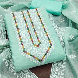 Blissta Embroidered Unstitched Dress Material-image-75