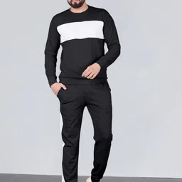 Moda Rapido Men Black Cotton Blend Tracksuit-picture-41