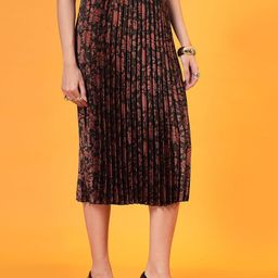 STYLECAST X KASSUALLY Printed A-Line Midi Skirt image 5