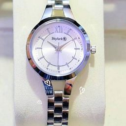Skylark Women Patterned Dial & Stainless Steel Wrap Around Straps Analogue Watch Lina_Silver_5451-image-8