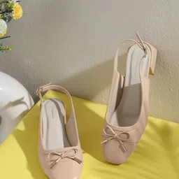 Chemistry Women PU Work Block Mules with Bows-17
