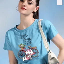 Metronaut Women 2 Printed Bio Finish Applique T-shirt-picture-46