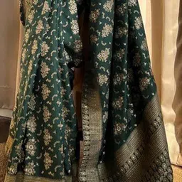 Anouk Rustic Woven Design Zari Silk Blend Banarasi Saree image 5