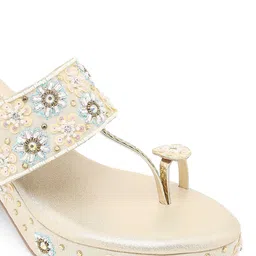 V-WALK Embellished Party Block Sandals image 2