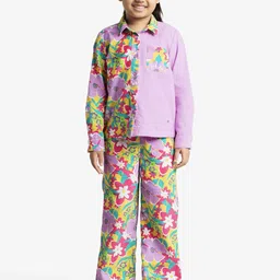 Ed-a-Mamma Girls Printed Shirt with Trousers-image-4
