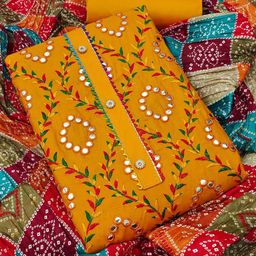 Ishin Embroidered Pure Cotton Unstitched Dress Material-image-39