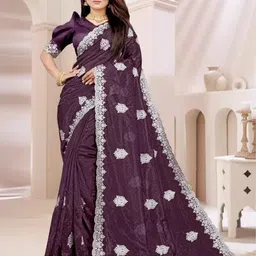 Florence Embellished Embroidered Net Designer Saree-picture-2
