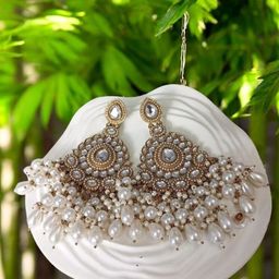 Anouk Gold-Plated Artificial Beads and Stones Contemporary Drop Earrings-30