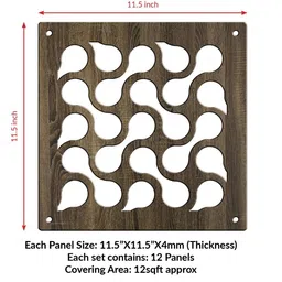 RANDOM Brown Geometric Window Blinds image 5