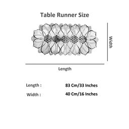 KANUSHI INDUSTRIES Cream-Colored & Yellow Textured Table Runner image 2
