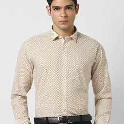 Van Heusen Men Spread Collar Micro Ditsy Printed Cotton Casual Shirt-image-78