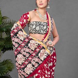 DIVASTRI Ajrak Block Print Saree image 2