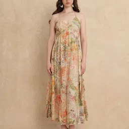 RAREISM Women Printed Fit & Flare Midi Dress-image-66