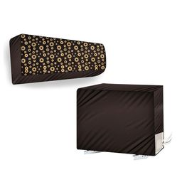 The Furnishing Tree Coffee Brown Printed Air Conditioner Cover-image-54