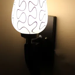 KINIS Brown & White Printed Wood Quirky Abstract Shaped Shaped Wall Lamp-24