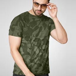 FTX Men Camouflage Printed Round Neck T-shirt-image-89