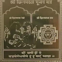 Om ssvmb9 Brown Pure Copper Om Siddhi Vinayak Shri Chhinmasta Pujan Yantra-image-62