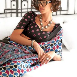 Sangria Ethnic Motif Printed Sarees-image-93