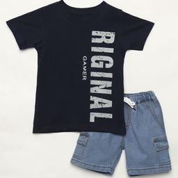 YK Boys Printed Round Neck Pure Cotton T-Shirt With Shorts-image-88