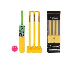ARROWMAX Boys Cricket Set Plastic Bat Ball & Wicket-31