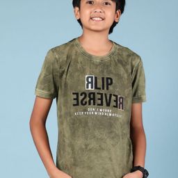 V-Mart Boys Typography Printed Round Neck Cotton T-shirt-picture-35