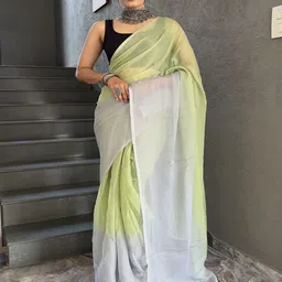 HERE&NOW Pure Chiffon Ready to Wear Jamdani Saree-picture-39