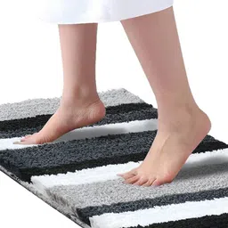 GBL COLLECTION Black Cotton Water Resistant Floor Mat-image-62