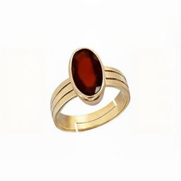 GenZcomplex Gold-Plated Brass Garnet Finger Ring-picture-8