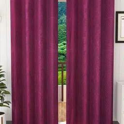 Stella Creations Purple 2 Pieces Floral Printed Door Curtains-image-64