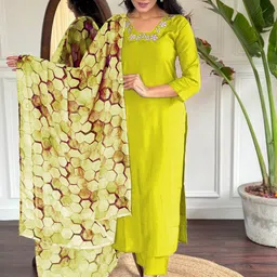 Moda Rapido Women Regular Kurta with Trousers & Dupatta-picture-33