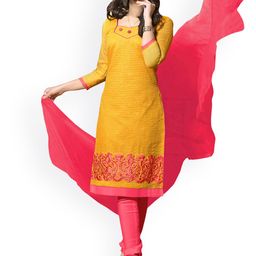 Maroosh Floral Embroidered Cotton Unstitched Dress Material-image-75