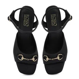 ROSSO BRUNELLO Women Block Heel Leather Sandals-44