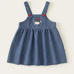 LULU & SKY Girls Shoulder Straps Empire Denim Dress-picture-29