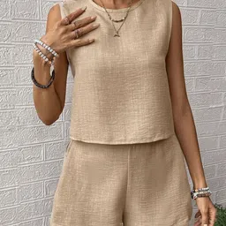 StyleCast Women Round Neck Top With Shorts Co-Ords-picture-5