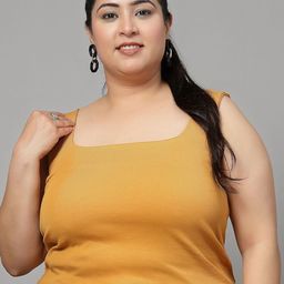 CURVE BY KASSUALLY Women Plus Size Cotton Tank Top-75
