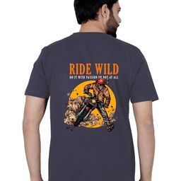 LA MILANO Men Graphic Printed Round Neck Pure Cotton Slim Fit T-shirt-image-60