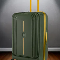 Nasher Miles Alexandria Polypropylene Large Green Yellow Trolley Bag - 28 Inch (75 cm)-image-93