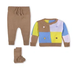 Tintin Unisex Kids Brown & White Colourblocked T-shirt With Pyjamas & A Pair Of Socks-picture-40