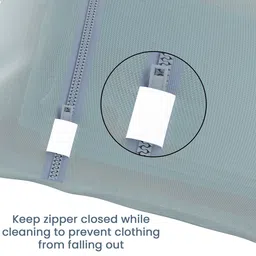 Kuber Industries 12-Pcs Grey Reusable Rectangular Durable Laundry Bags With Zipper image 4