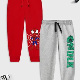 Marvel by Miss and Chief Boys Pack Of 2 Avengers Printed Joggers-20