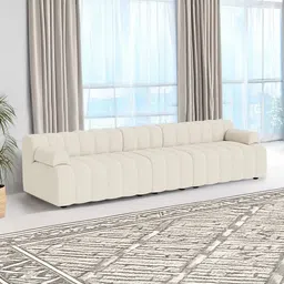 nestroots ChicComfort Creme-Colored 4 Seater Sofa Set-picture-24